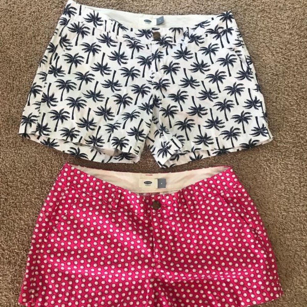 OLD NAVY SIZE 6 SHORTS, PALM TREES AND SEASHELLS